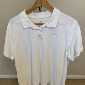 Talbots Dragonfly Polo Shirt - White - 1X